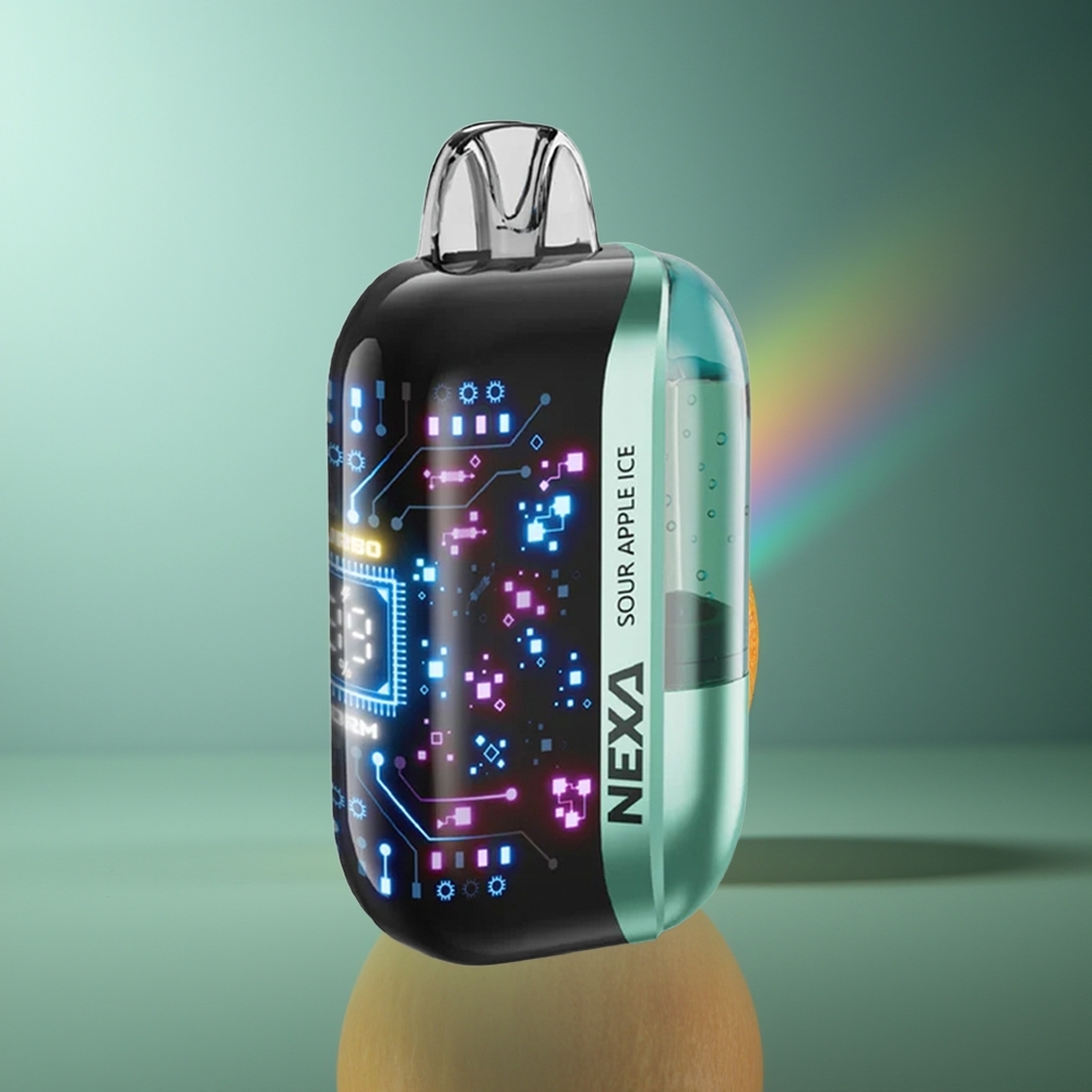Wholesale Lithuania NEXA Ultra 50000 Puffs Rūgščios Obuolių Ledas 20ml 800mah