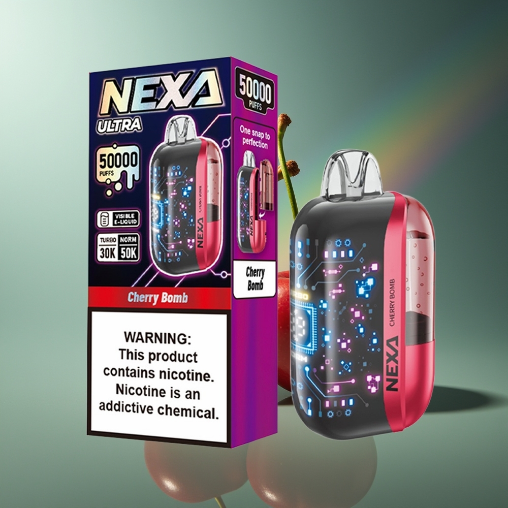 Wholesale Lithuania NEXA Ultra 50000 Puffs Vyšnių Bomba 20ml 800mah
