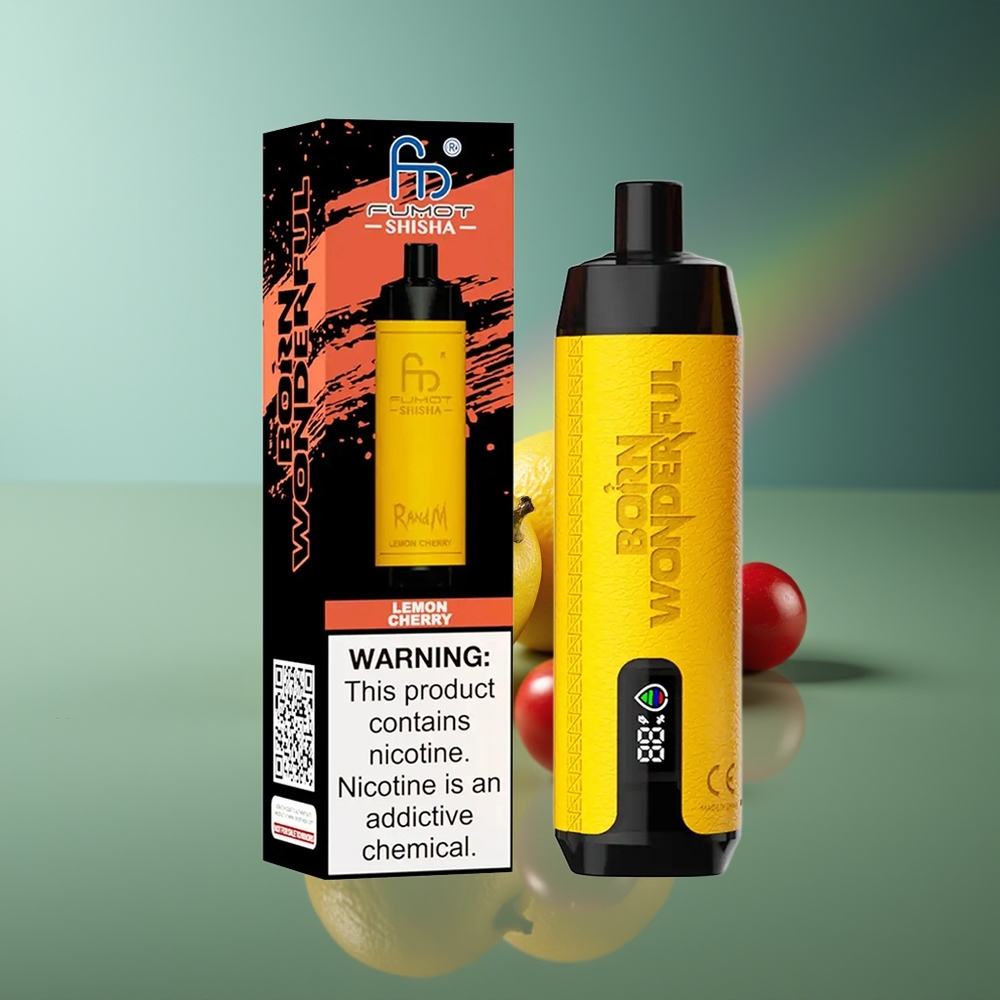 Wholesale Lithuania RandM Fumot Shisha 10000 Pufų Citrina Vyšnia 18ml Type-C