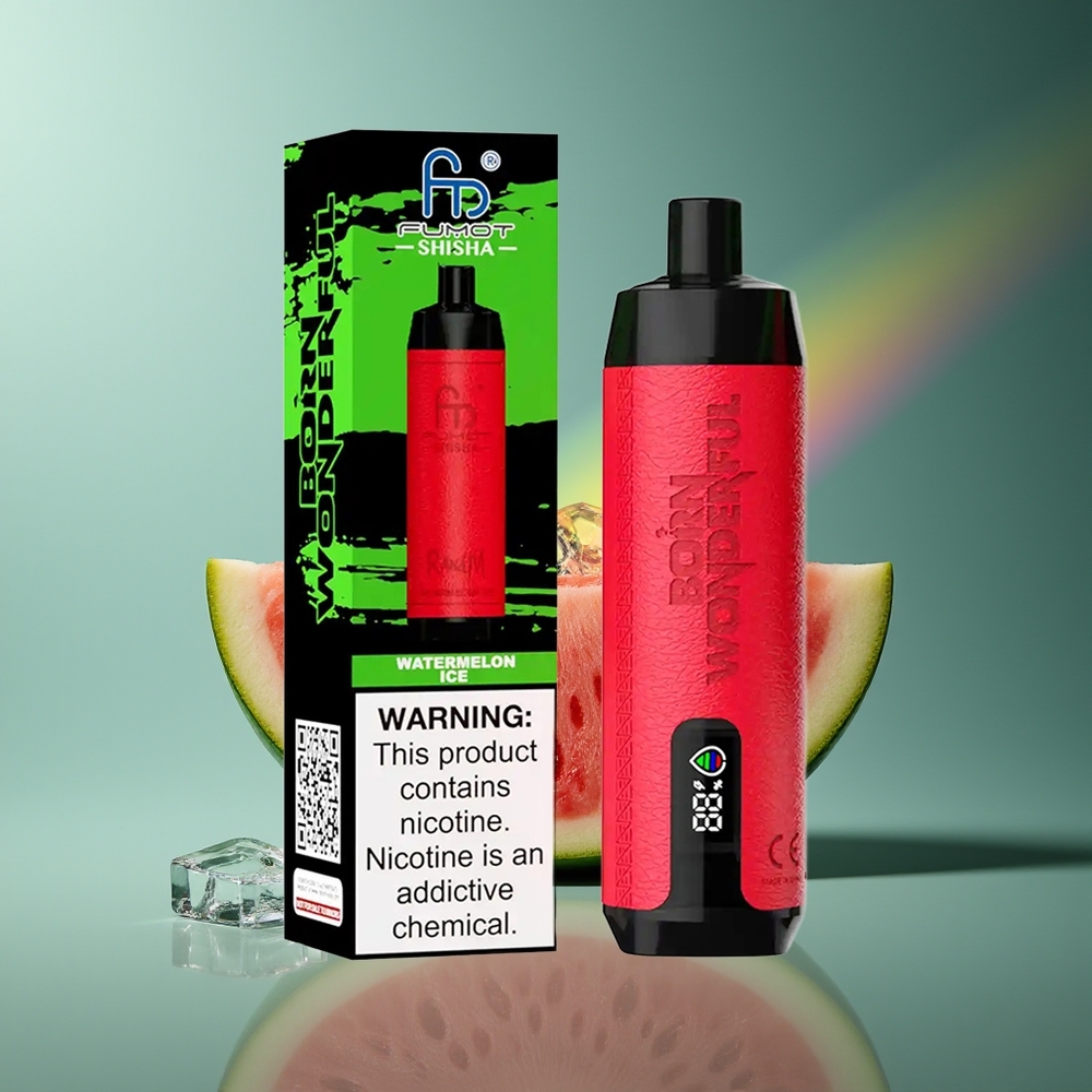 Wholesale Lithuania RandM Fumot Shisha 10000 Puffs Vandens Melionas Ledas 18ml 0.6ohm