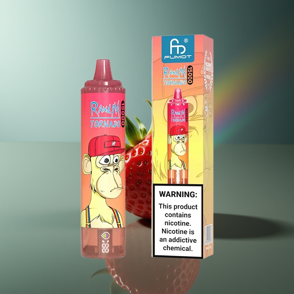 Wholesale Lithuania RandM Fumot Tornado 15000 25ml Braškė Raudonasis Jautis