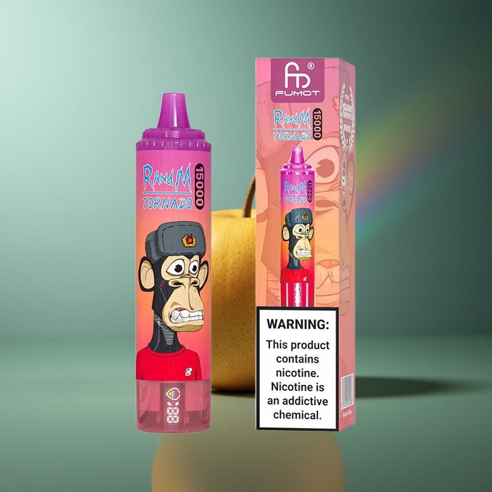 Wholesale Lithuania RandM Fumot Tornado 15000 Puffs 25ml Drakono Vaisius LCD Type-C