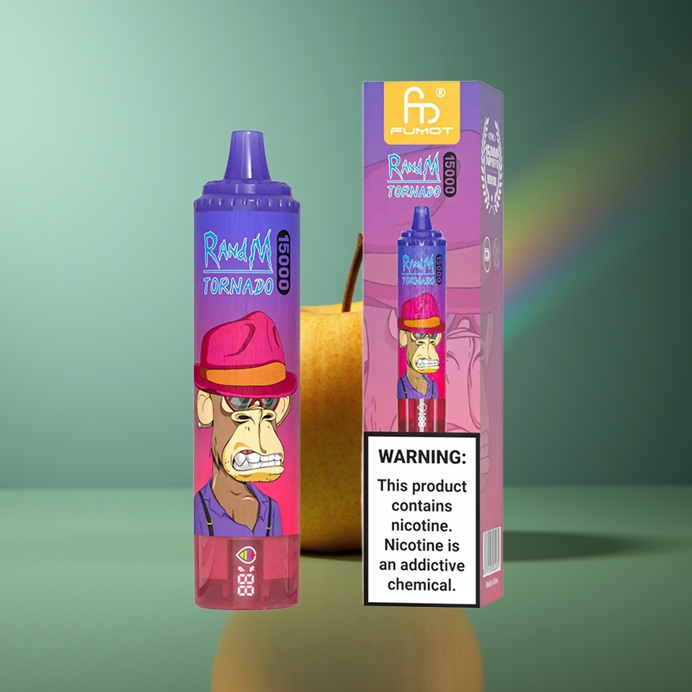 Wholesale Lithuania RandM Fumot Tornado 15000 Puffs 25ml Rūgštus Obuolys