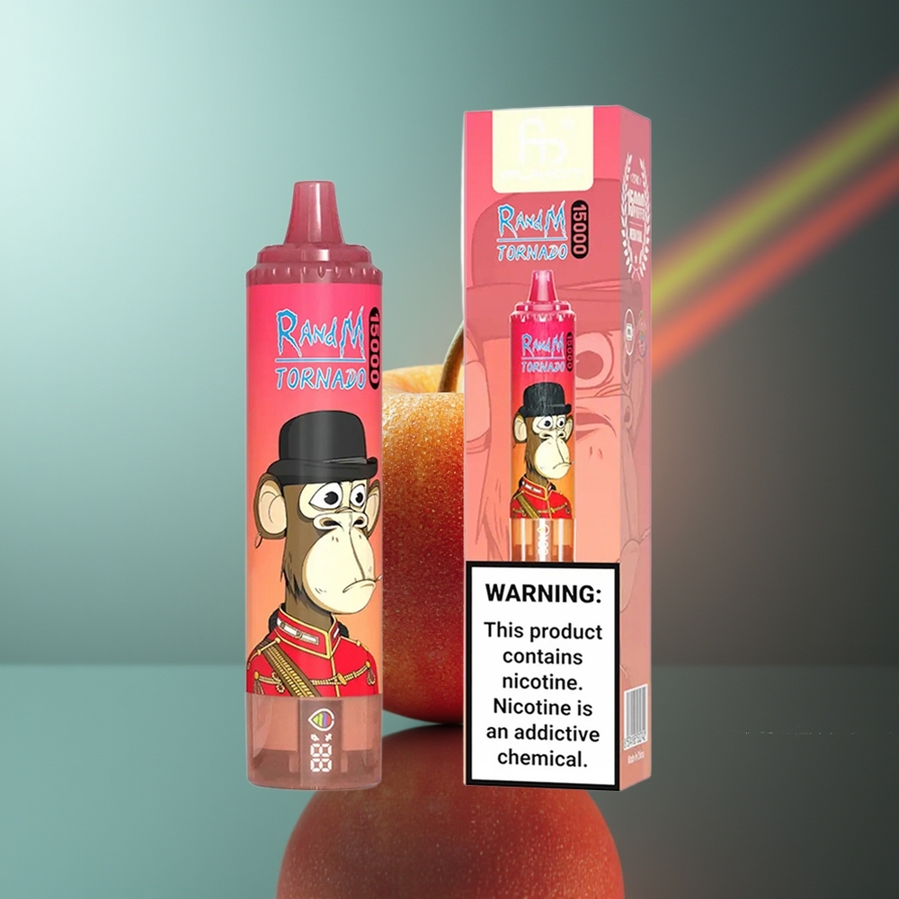 Wholesale Lithuania RandM Fumot Tornado 15000 Puffs 25ml Raudona Energija Ledas Vienkartinės Elektroninės Cigaretės