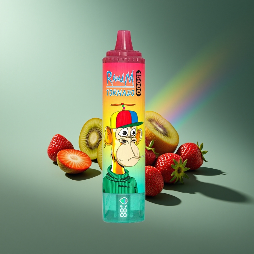 Wholesale Lithuania RandM Fumot Tornado 15000 Puffs Braškė Kiwi 25ml 850mAh