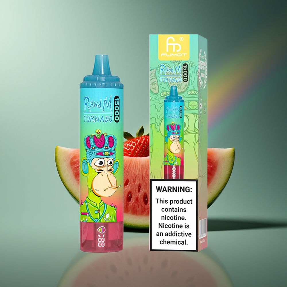 Wholesale Lithuania RandM Fumot Tornado 15000 Puffs Braškės Vandyns Type-C