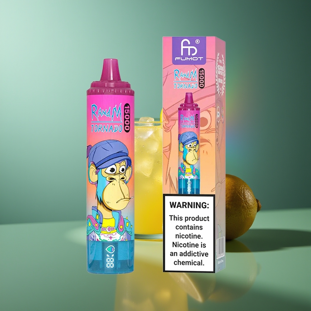 Wholesale Lithuania RandM Fumot Tornado 15000 Puffs Citrinų Limonadas 25ml USB Type-C