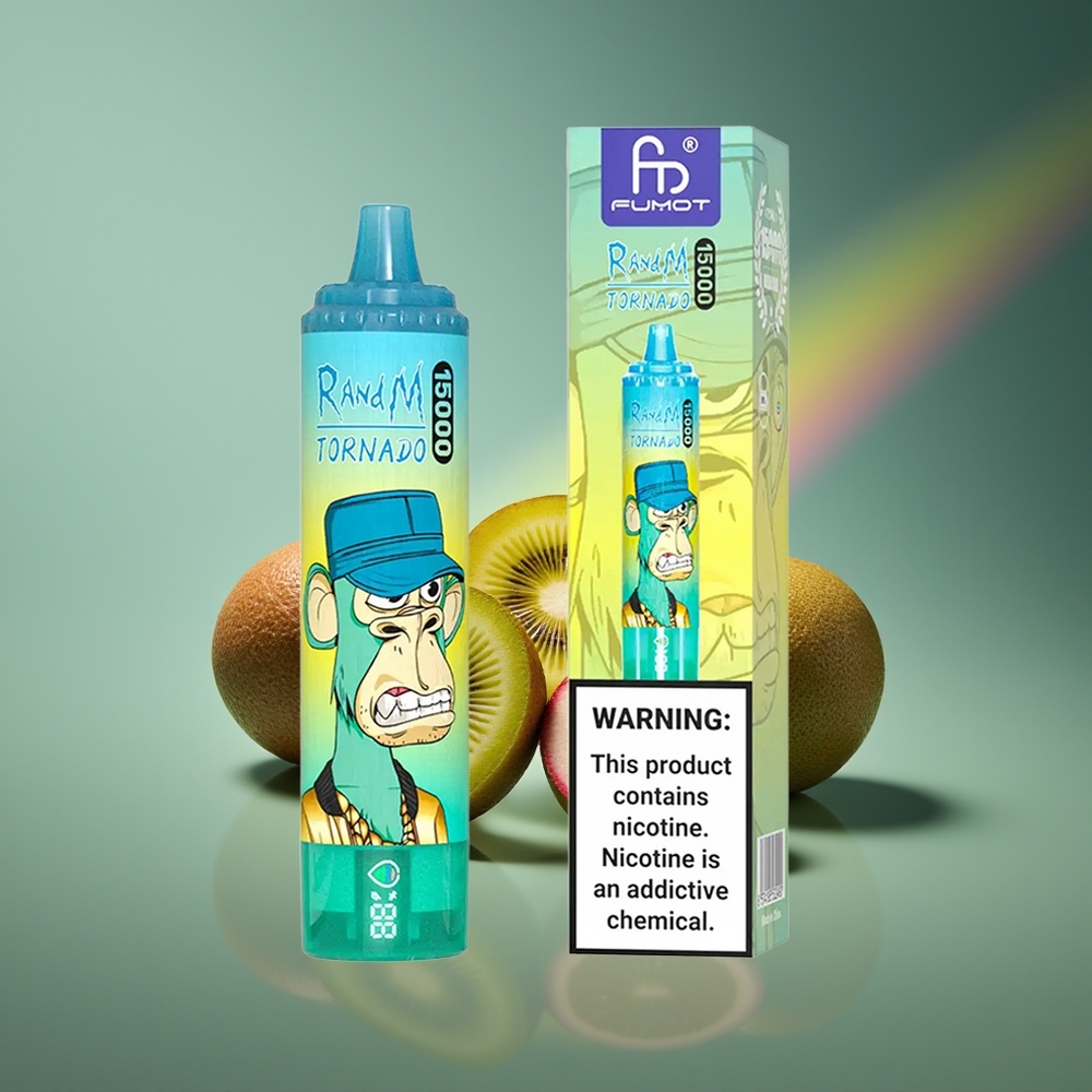 Wholesale Lithuania RandM Fumot Tornado 15000 Puffs Kiwi Pasiflora Gvajava 25ml LCD