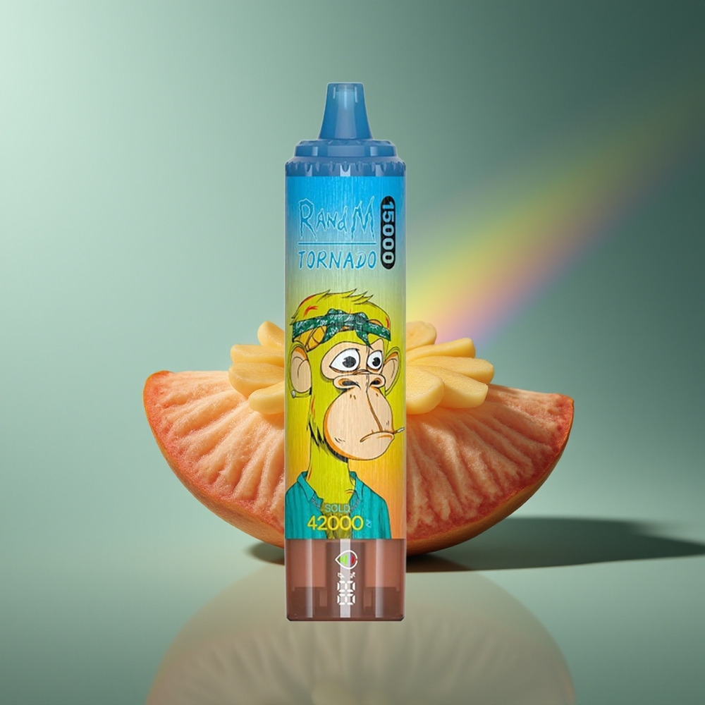 Wholesale Lithuania RandM Fumot Tornado 15000 Puffs Persikas Mango 25ml 850mAh
