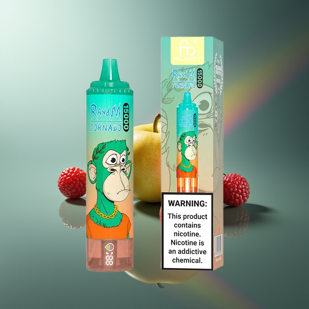 Wholesale Lithuania RandM Fumot Tornado 15000 Puffs Trijų Uogų 25ml USB Type-C