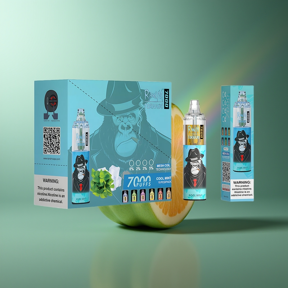 Wholesale Lithuania RandM Fumot Tornado 7000 14ML Šalta Mėta RGB Type-C
