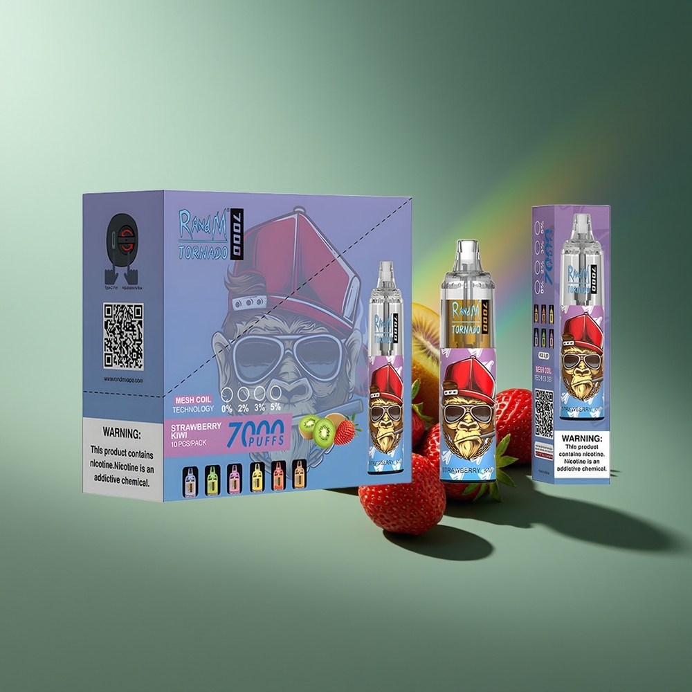 Wholesale Lithuania RandM Fumot Tornado 7000 Braškė Kiwi 14ML Type-C