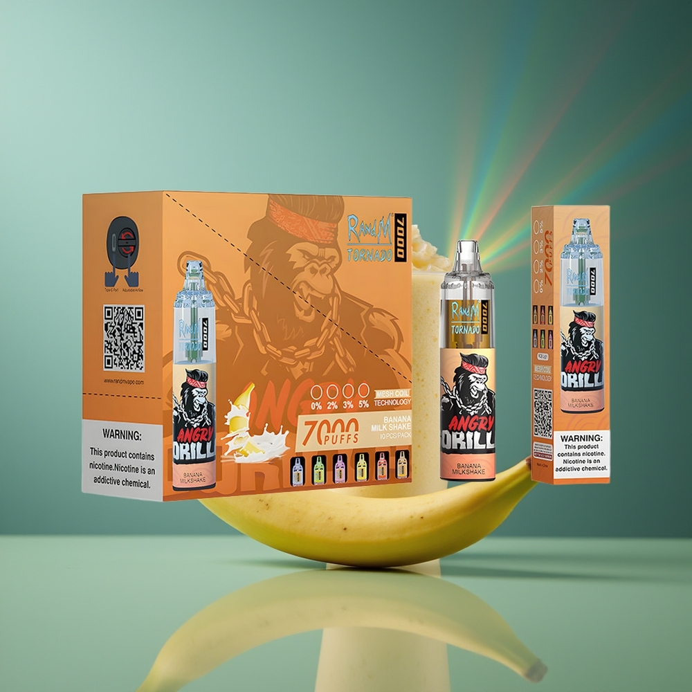 Wholesale Lithuania RandM Fumot Tornado 7000 Pūsų Bananinio Pieno Kokteilis 14ML RGB
