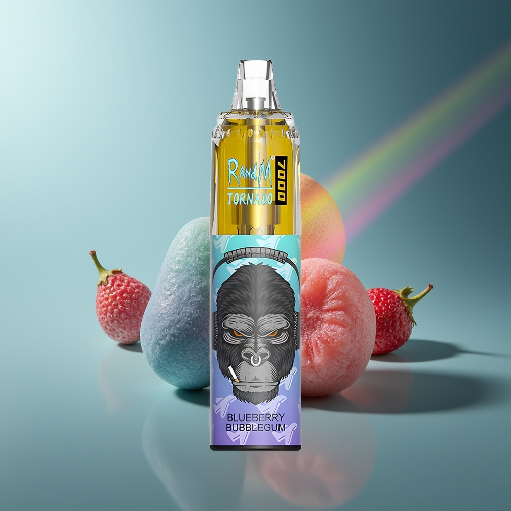 Wholesale Lithuania RandM Fumot Tornado 7000 Pūsų Mėlynųjų Sausainių Guma 14ML RGB