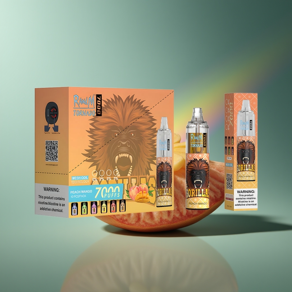 Wholesale Lithuania RandM Fumot Tornado 7000 Persikų Mango 14ML Type-C