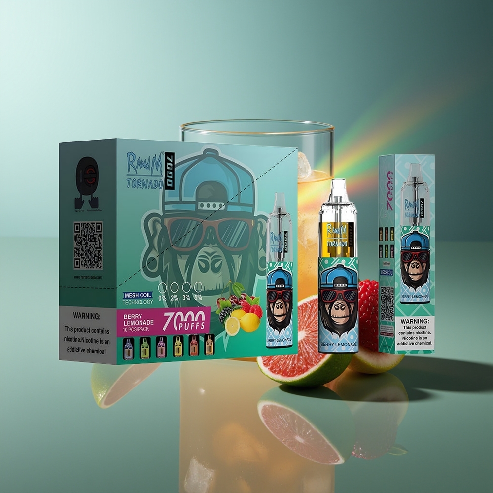 Wholesale Lithuania RandM Fumot Tornado 7000 Uoginė Citrinada 14ML Tinklas