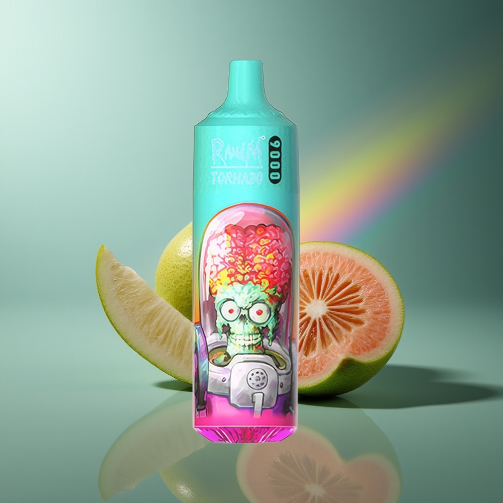 Wholesale Lithuania RandM Fumot Tornado 9000 Pufų Guava Ledas 18 mL RGB Displejus
