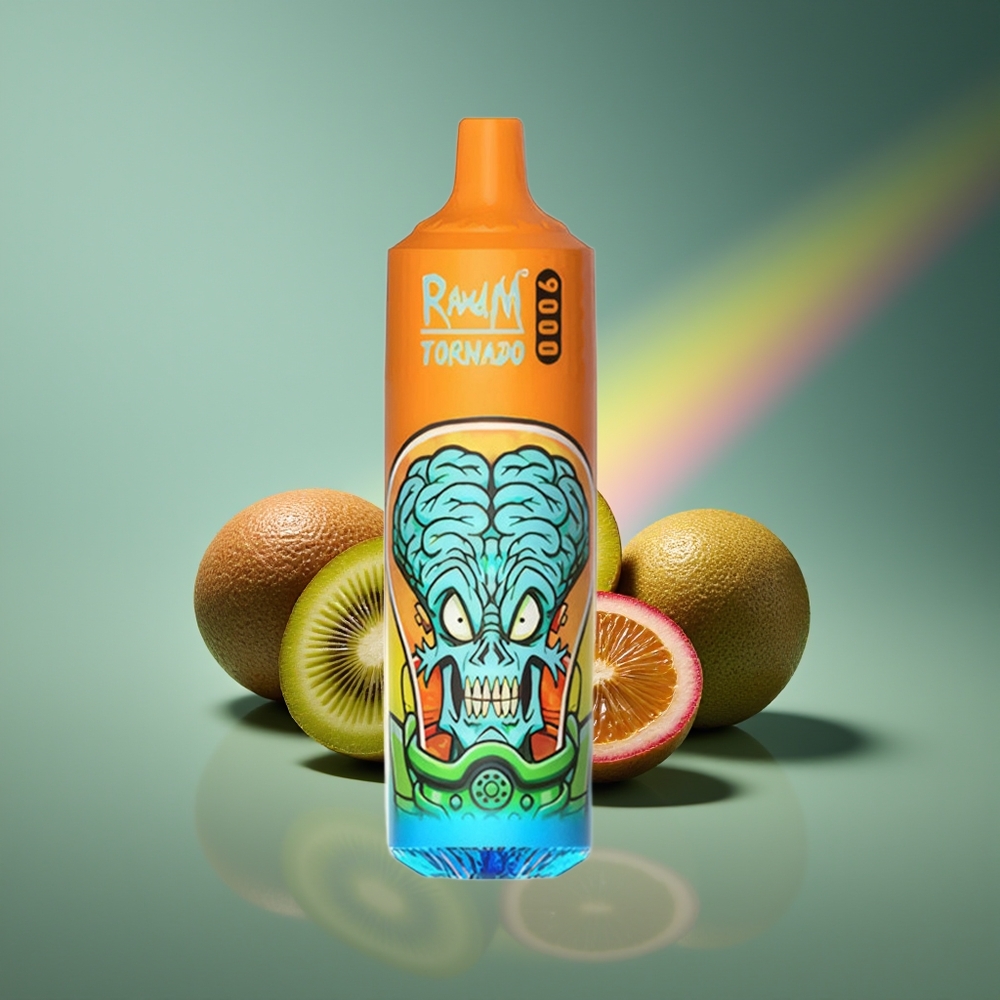 Wholesale Lithuania RandM Fumot Tornado 9000 Puffs Kiwi Pasiflora Gvajava 18 mL RGB
