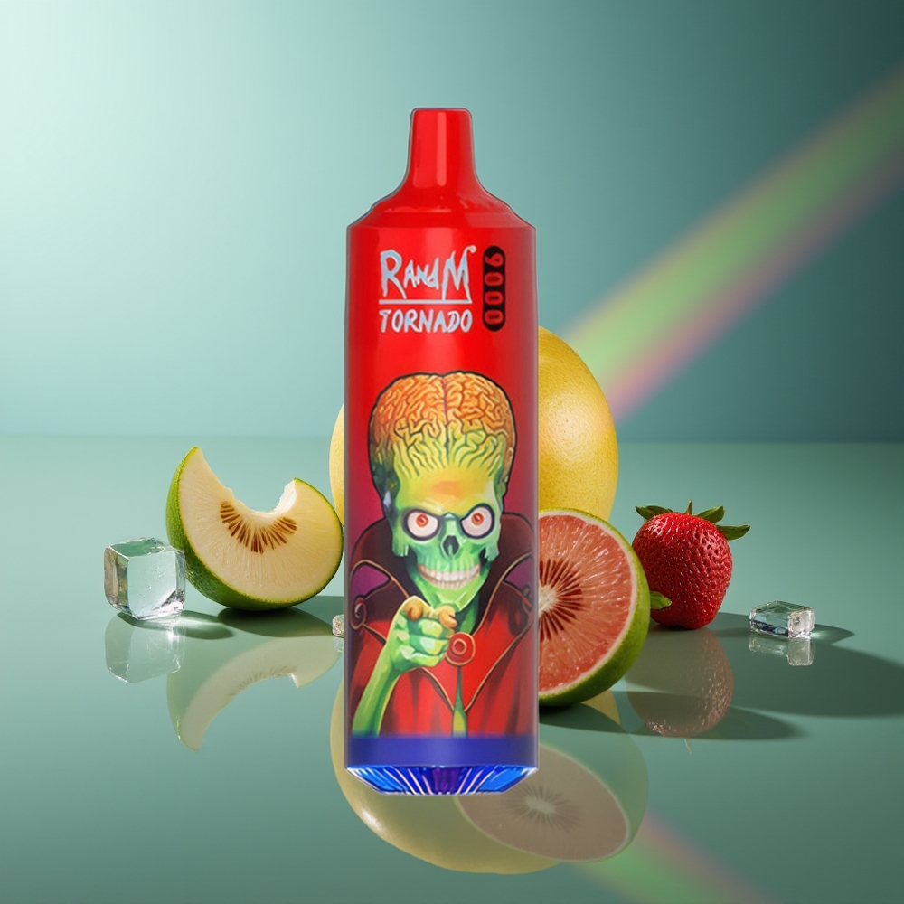 Wholesale Lithuania RandM Fumot Tornado 9000 Puffs Žaliavas Ledas 18 mL RGB