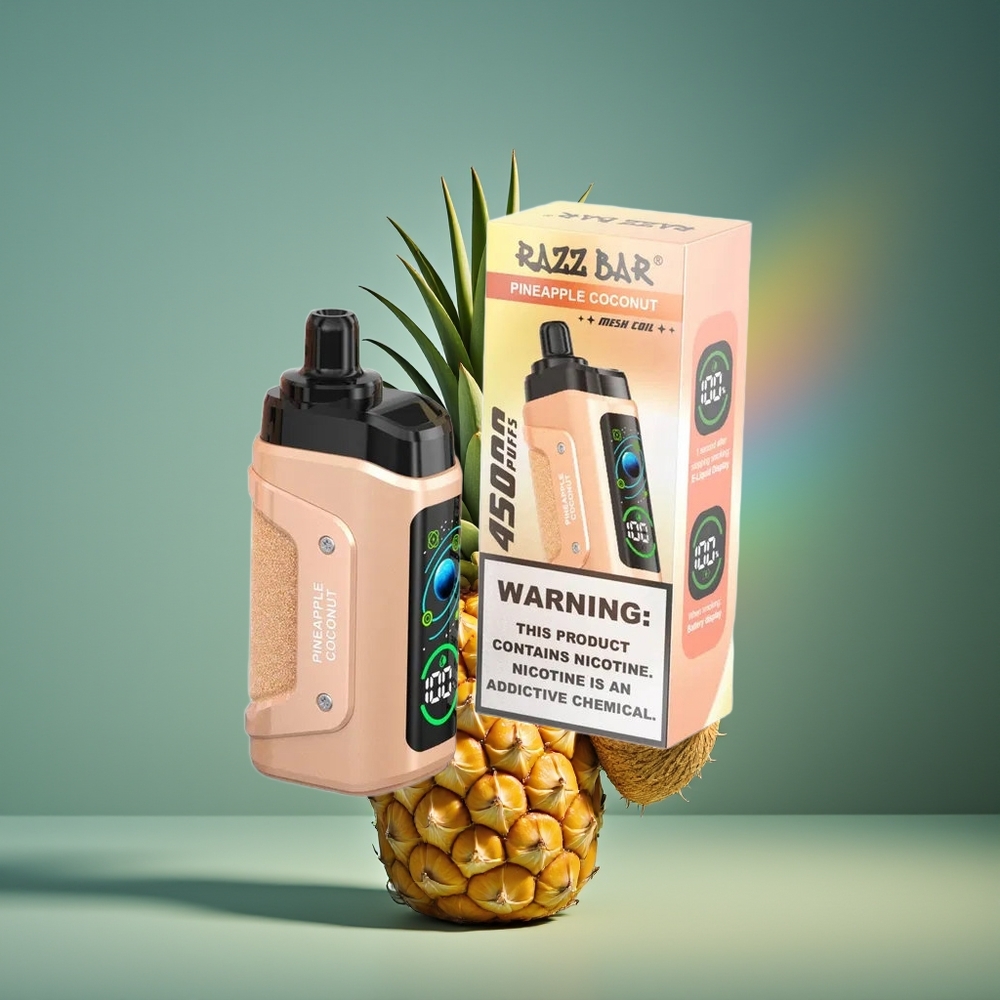 Wholesale Lithuania Razz Bar 45000 Puffs Ananasas Kokosas 1.0 Ohm Mesh