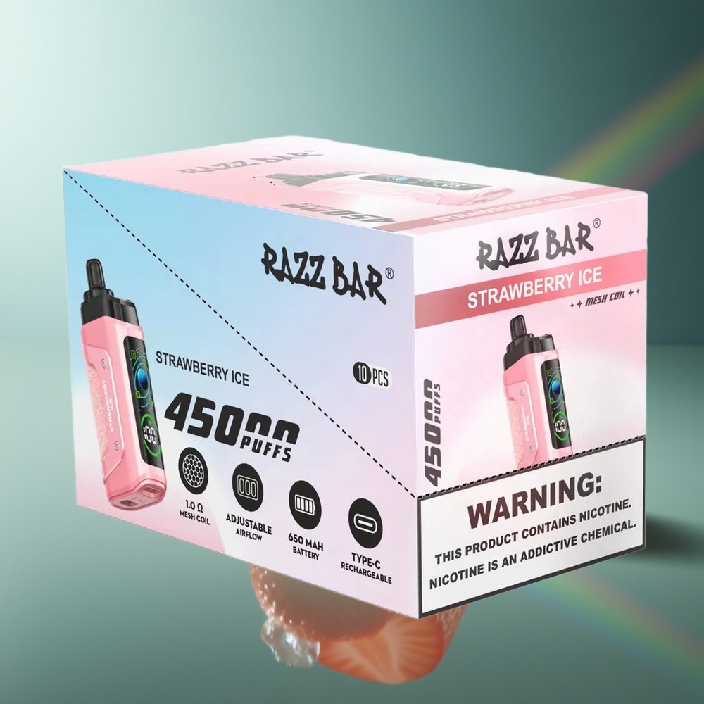 Wholesale Lithuania Razz Bar 45000 Puffs Braškės Ledas 1.0 Ohm Mesh Coil