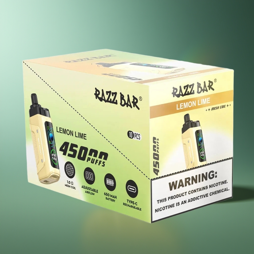 Wholesale Lithuania Razz Bar 45000 Puffs Citrina Kvepenė Adjustable Airflow