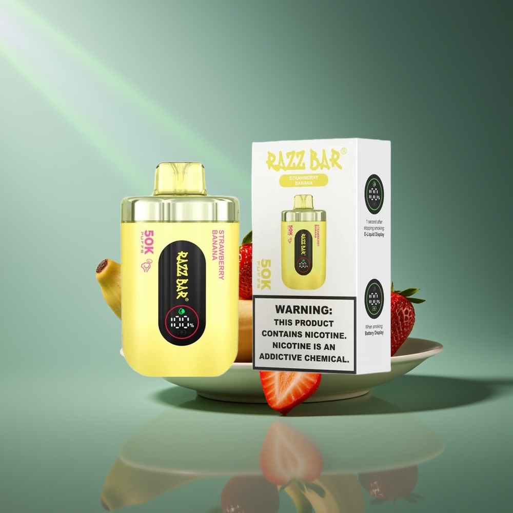 Wholesale Lithuania Razz Bar 50K Braškinė Bananas 1.0 Ohm Mesh Coil