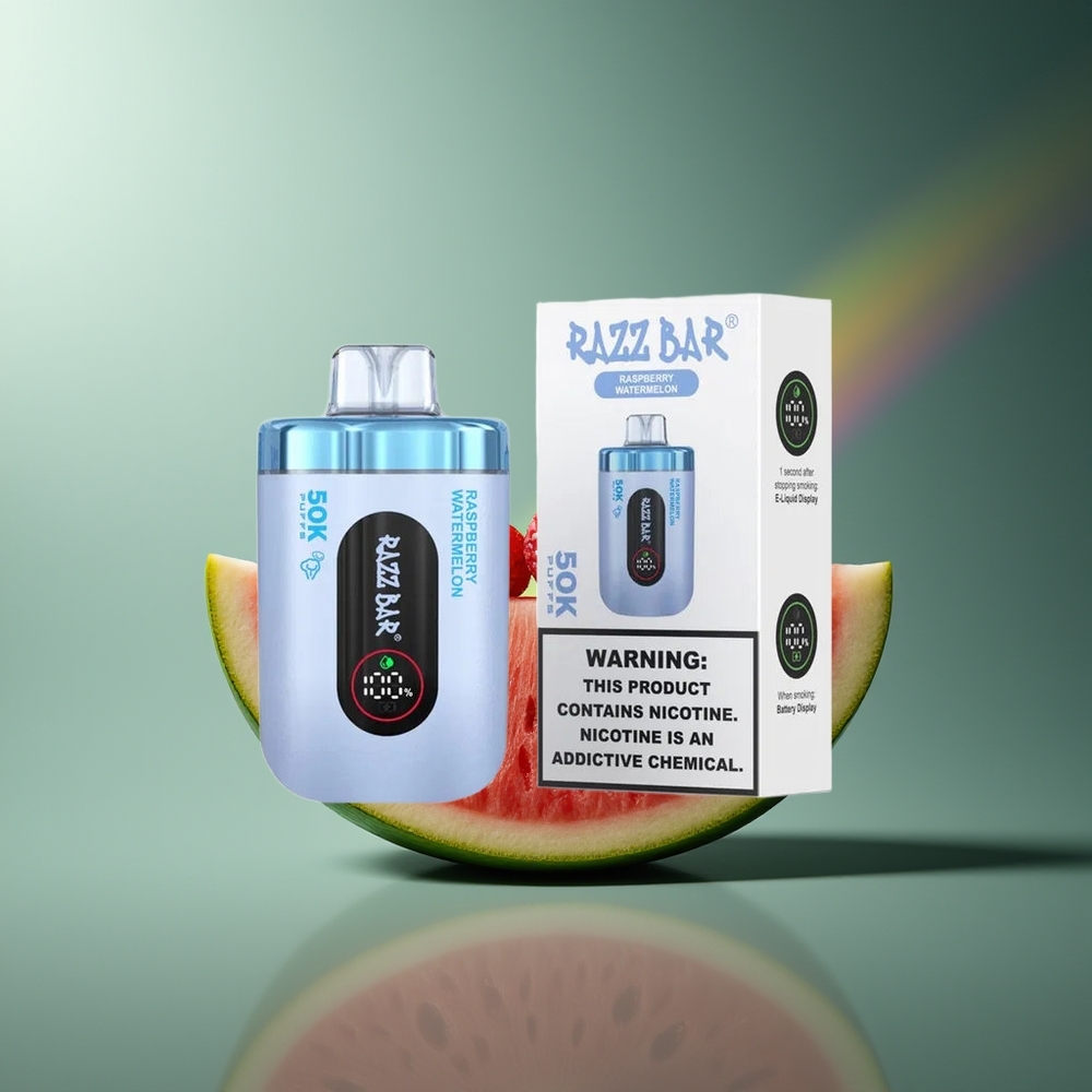 Wholesale Lithuania Razz Bar 50K Puffs Aviečių Arbūzas Vienkartinės Elektroninės Cigaretės 2% Nicotine Type-C Rechargeable