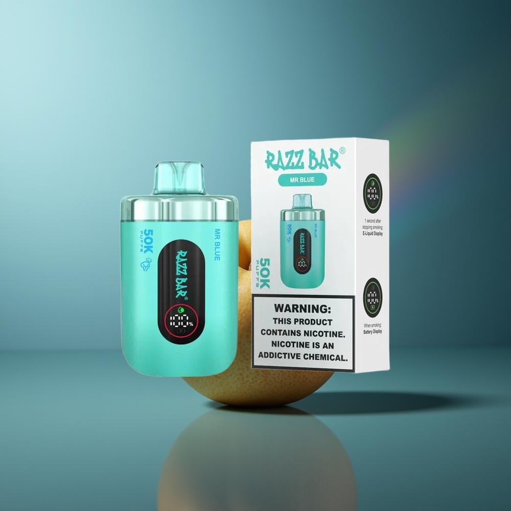 Wholesale Lithuania Razz Bar 50K Puffs Mėlynasis Mr Blue 1.0 Ohm Mesh 2% Nicotine