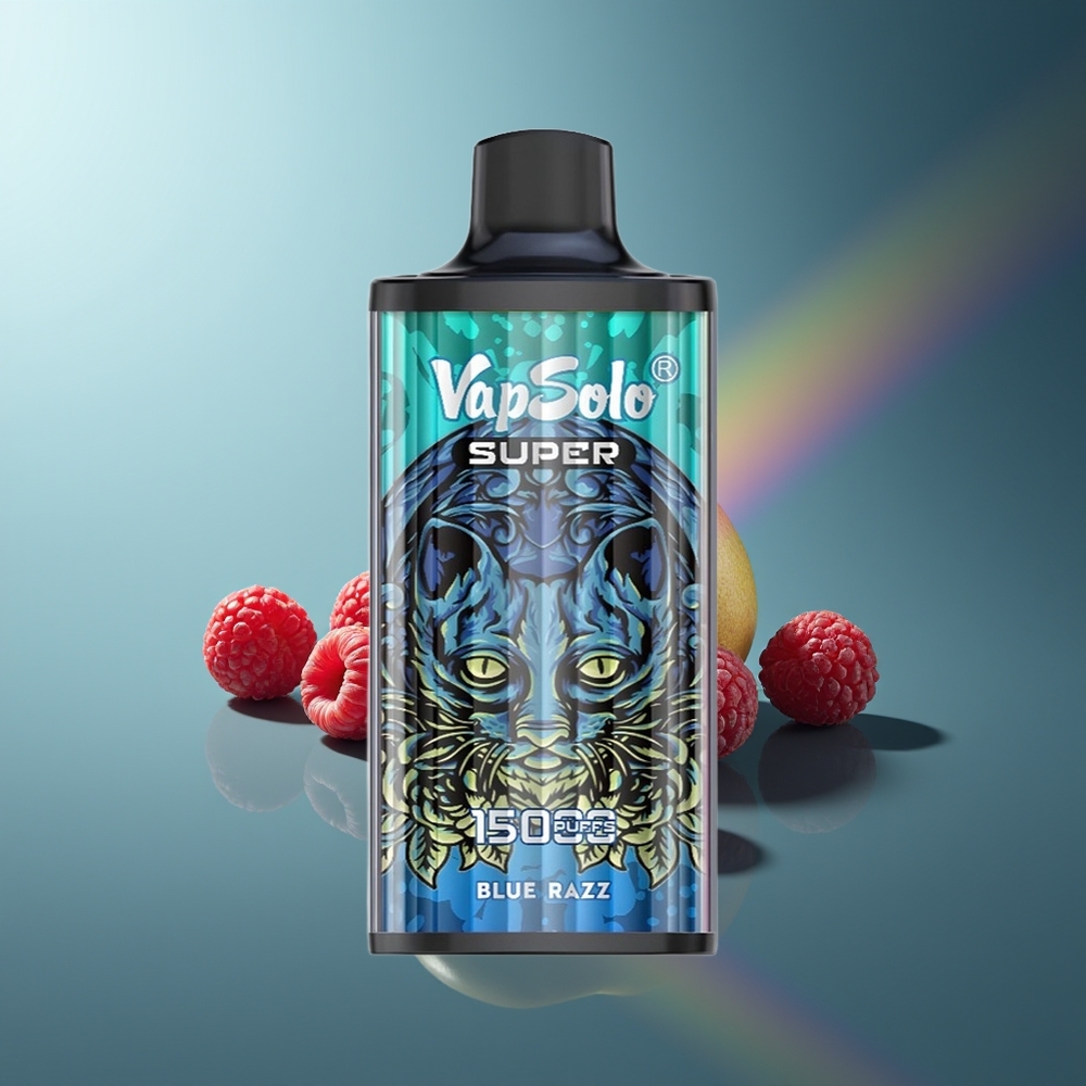 Wholesale Lithuania VapSolo Super 15000 Puffs 40ml Mėlynųjų Serbentų Vienkartinės Elektroninės Cigaretės Type-C