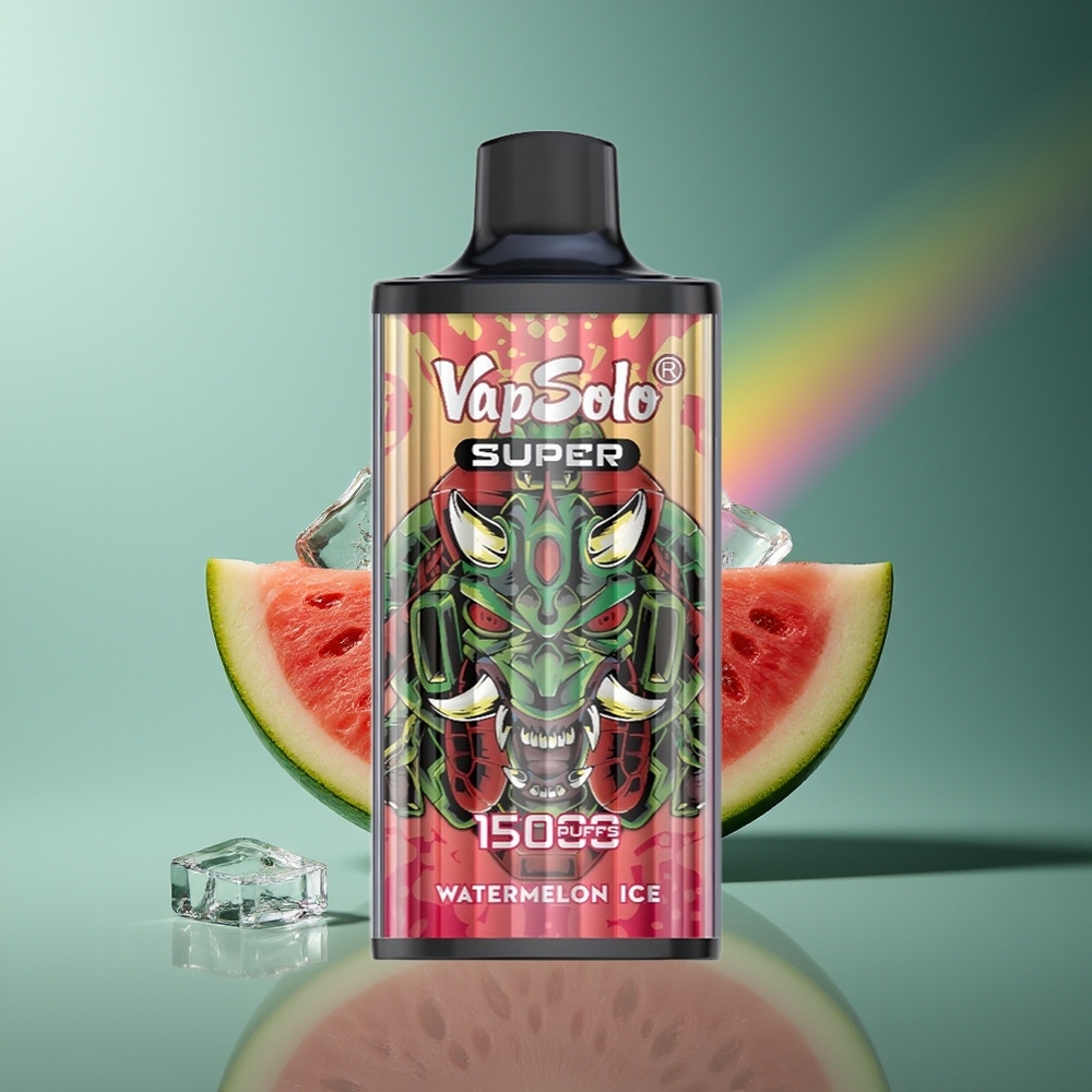 Wholesale Lithuania VapSolo Super 15000 Puffs Arbūzo Ledas Vienkartinės Elektroninės Cigaretės 40ml 850mAh