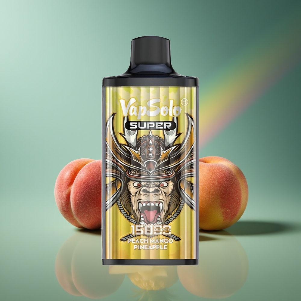 Wholesale Lithuania VapSolo Super 15000 Puffs Persikų Mango Ananasų 40ml 850mAh