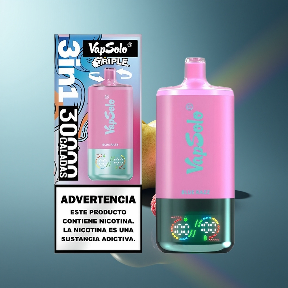 Wholesale Lithuania VapSolo Triple 30000 Puffs 40ml Mėlynasis Avietė Vienkartinės Elektroninės Cigaretės