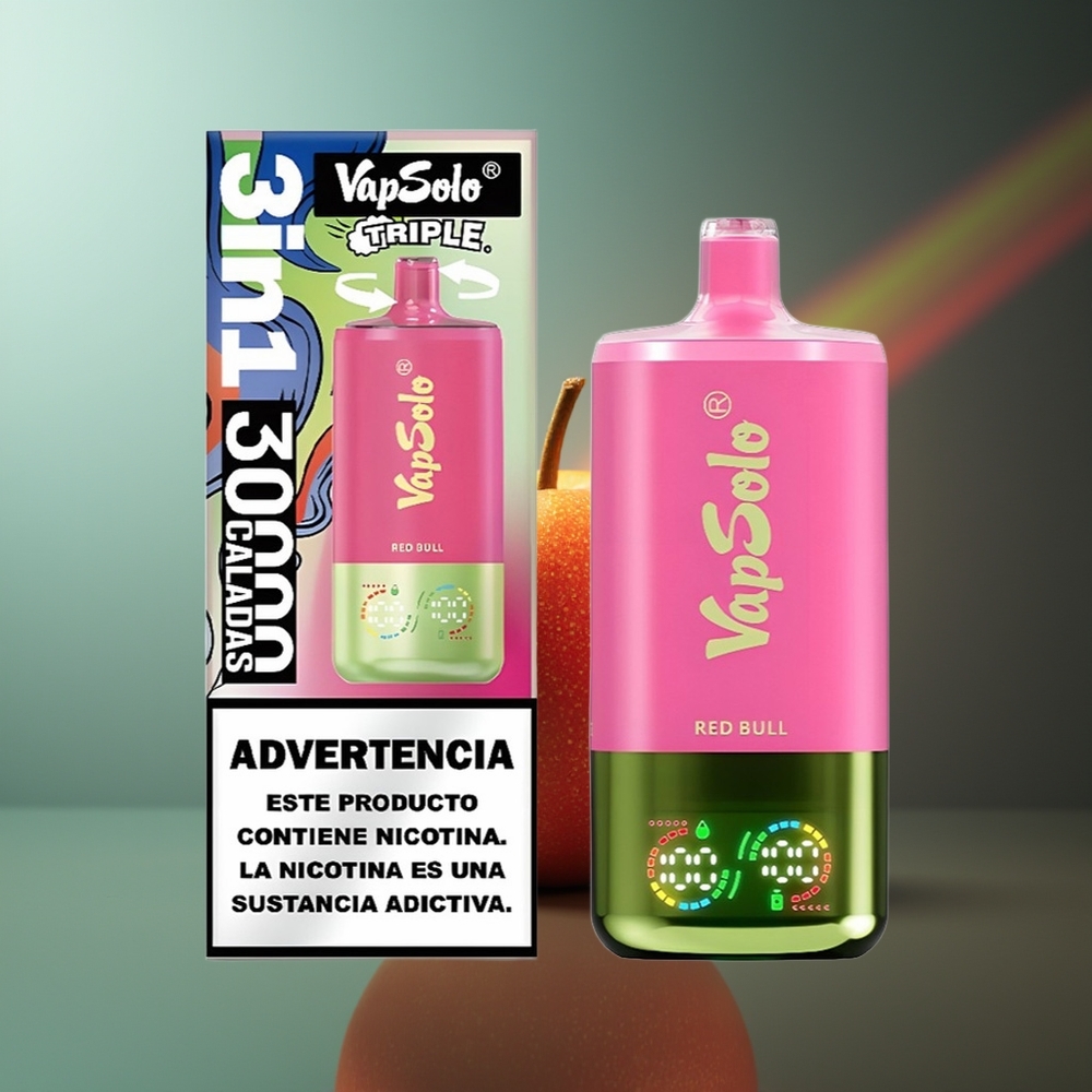 Wholesale Lithuania VapSolo Triple 30000 Puffs 40ml Raudonojo Jautieno