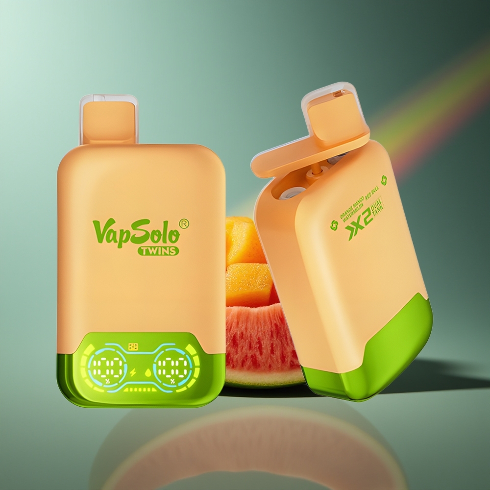Wholesale Lithuania VapSolo Twins 20000 Puffs Apelsinas Mango Arbūzas & Red Bull Type-C 40 ml