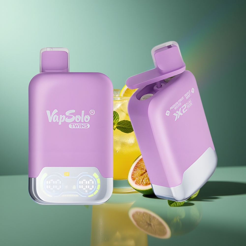 Wholesale Lithuania VapSolo Twins 20000 Puffs Marškinių Vaisių Mojito & Trigubai Mėtų Tipas-C 40 ml