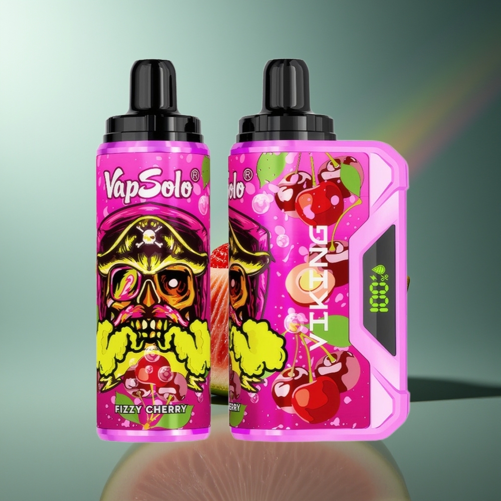 Wholesale Lithuania VapSolo VIKING 12000 Puffs Šampanas Vyšnia 22ml Type-C