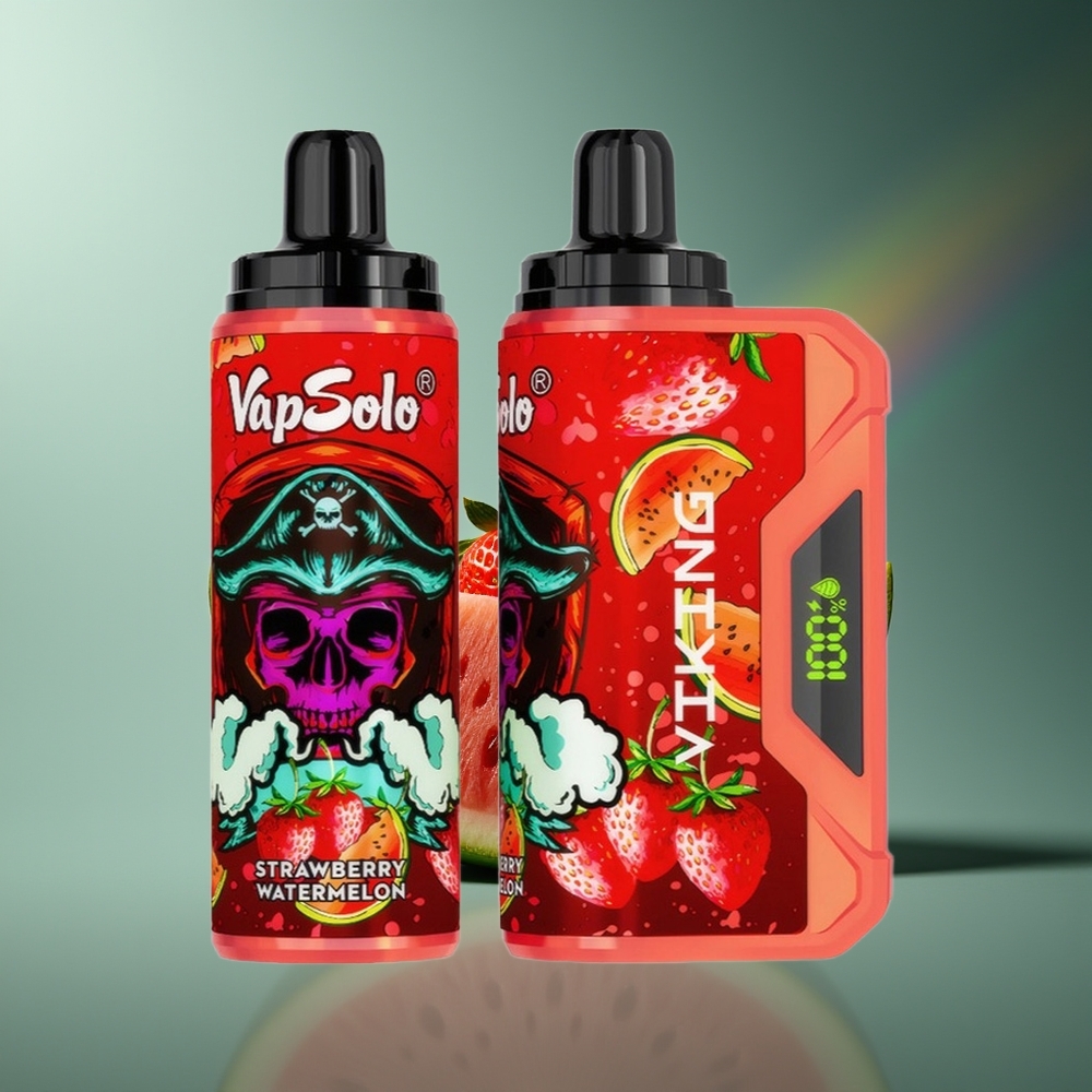 Wholesale Lithuania VapSolo VIKING 12000 Puffs Žemuogės Arbūzas 22ml Type-C