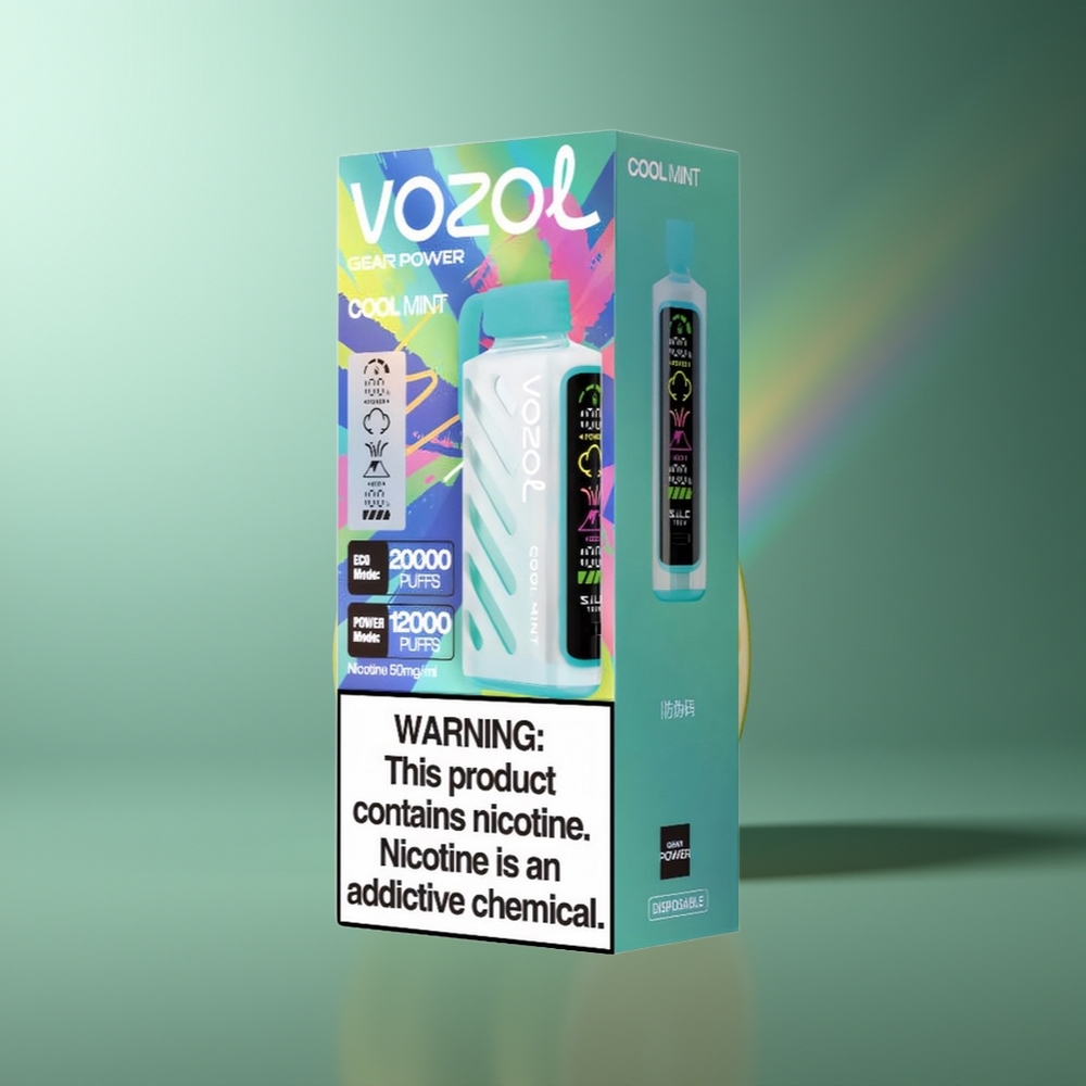 Wholesale Lithuania VOZOL Gear Power 20000 Puffs 20mL Šalta Mėta Dual Mesh Coil