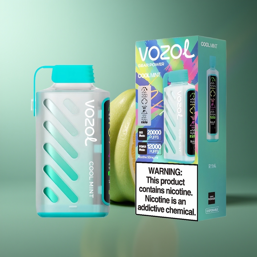 Wholesale Lithuania VOZOL Gear Power 20000 Puffs 20mL Šalta Mėta Dual Mesh Coil