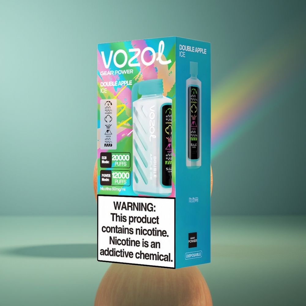 Wholesale Lithuania VOZOL Gear Power 20000 Puffs Dvigubų Obuolių Ledas Vienkartinės Elektroninės Cigaretės Dual Mesh Coil Full Screen Display
