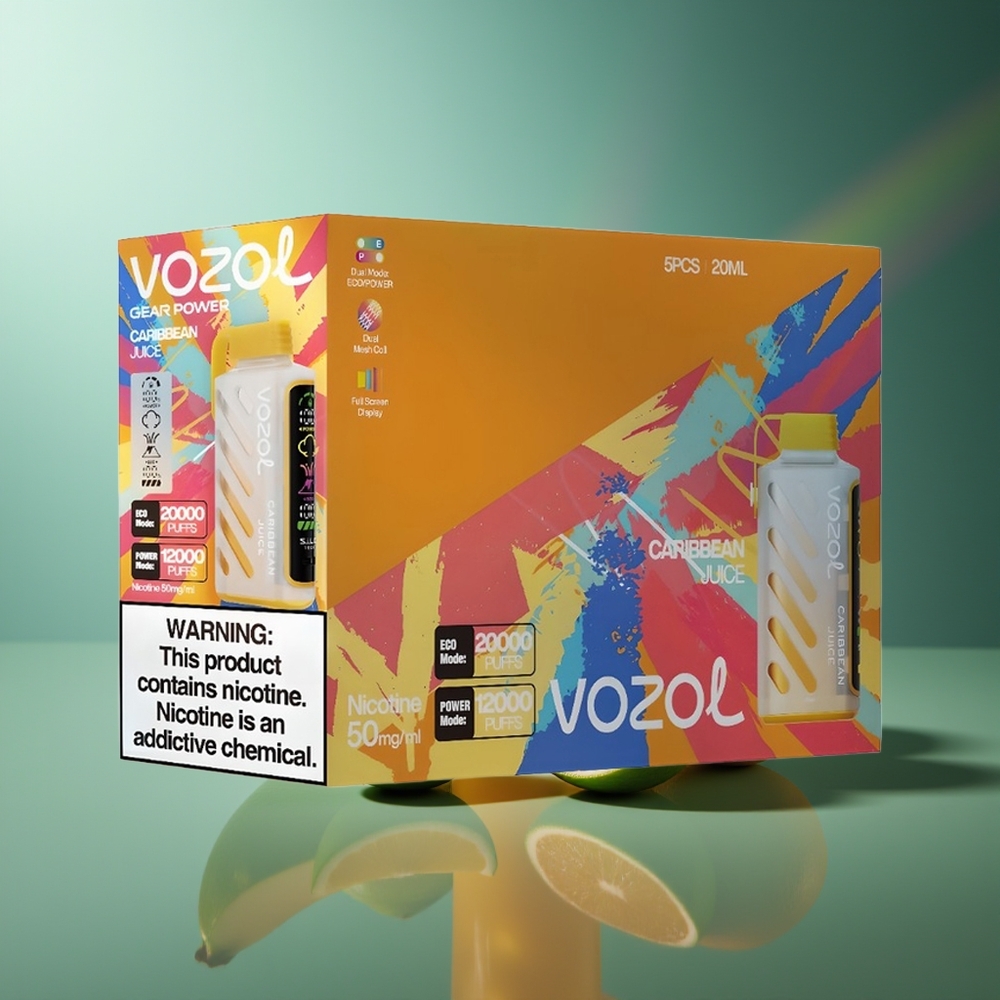 Wholesale Lithuania VOZOL Gear Power 20000 Puffs Karibų Sultys Dual Mesh Coil