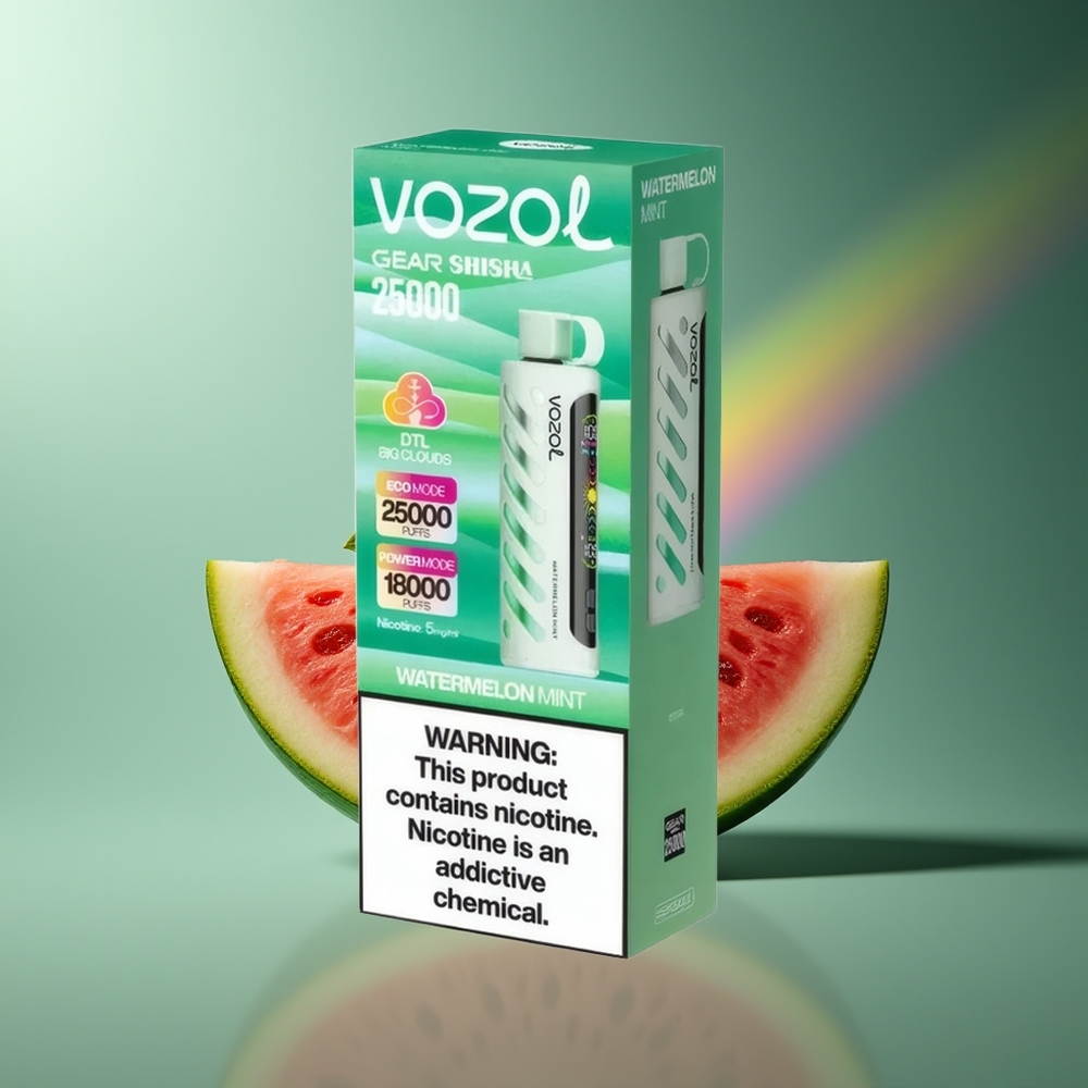 Wholesale Lithuania VOZOL Gear Shisha 25000 Pūsų Arbūzas Mėta Dual Mesh