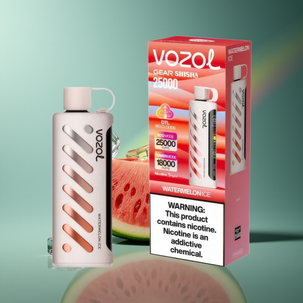 Wholesale Lithuania VOZOL Gear Shisha 25000 Pūsų Arbūzas su Ledu S.i.L.C Tech 5mg/ml
