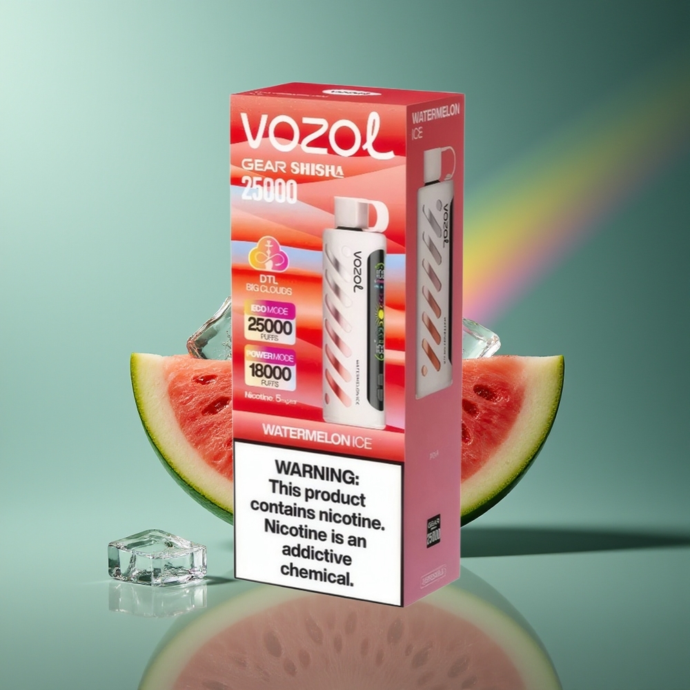 Wholesale Lithuania VOZOL Gear Shisha 25000 Pūsų Arbūzas su Ledu S.i.L.C Tech 5mg/ml