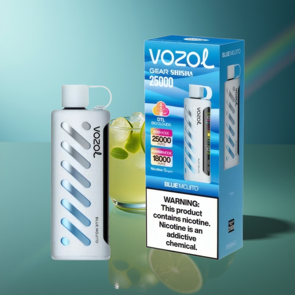 Wholesale Lithuania VOZOL Gear Shisha 25000 Pūsų Mėlynasis Mojitas S.i.L.C Tech