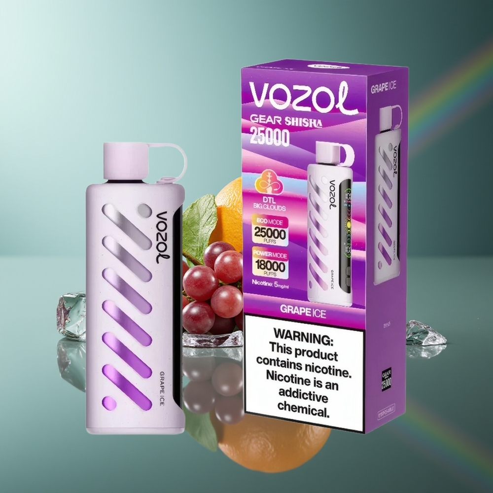 Wholesale Lithuania VOZOL Gear Shisha 25000 Pūsų Vynuogių Ledas Dual Mesh Dual Modes