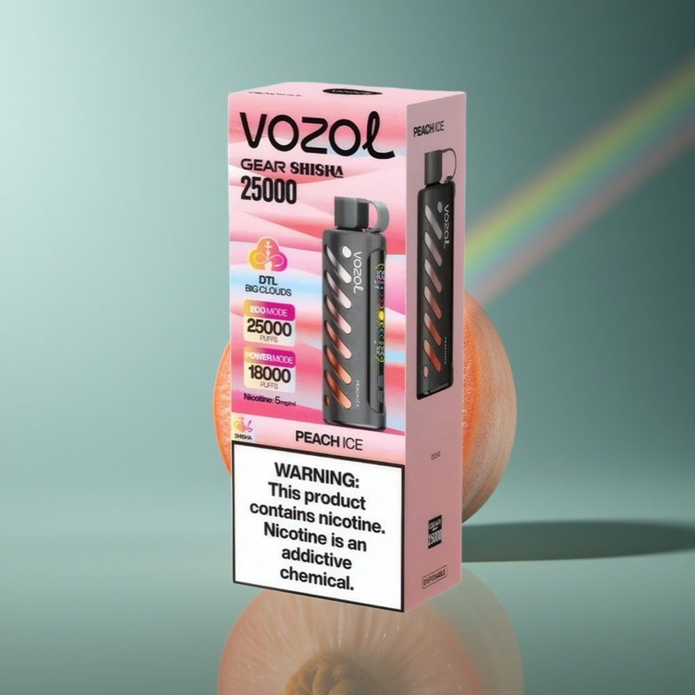 Wholesale Lithuania VOZOL Gear Shisha 25000 Pufų Persikas Ledas S.iL.C Tech Dual Mesh