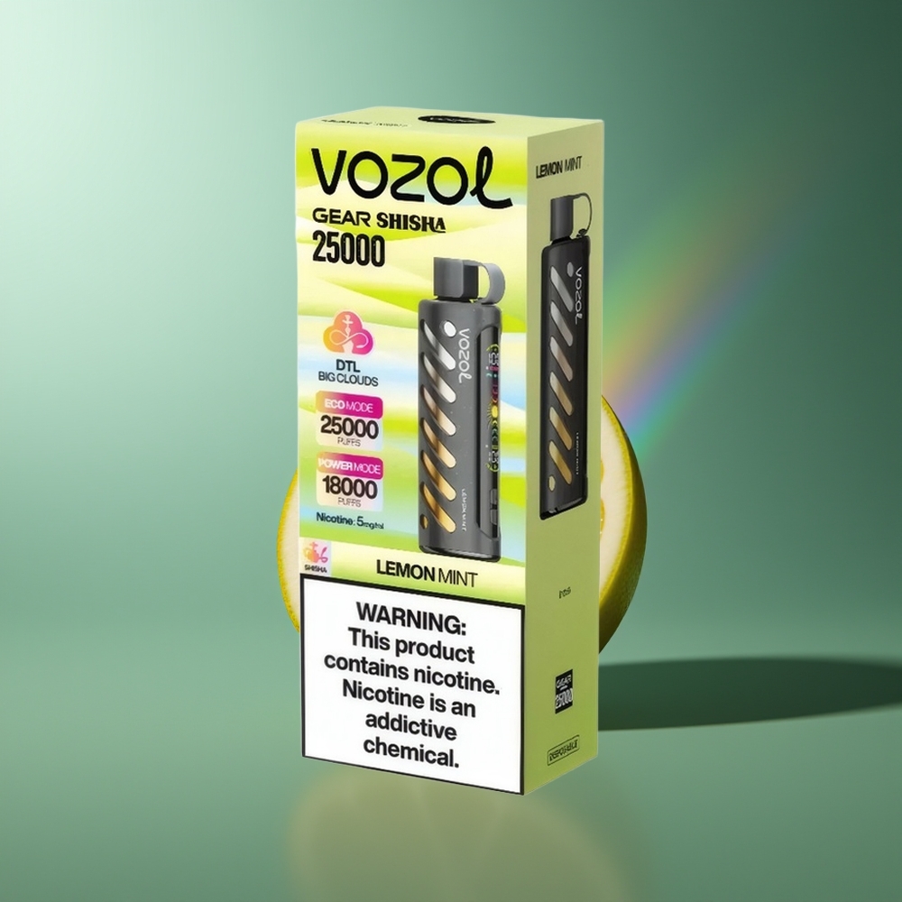 Wholesale Lithuania VOZOL Gear Shisha 25000 Puffs Citrinos Mėta Dual Mesh Dual Modes