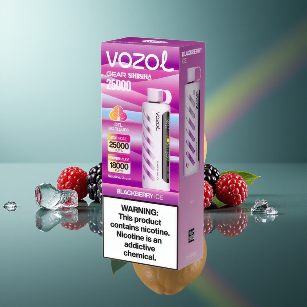 Wholesale Lithuania VOZOL Gear Shisha 25000 Puffs Juodųjų Uogų Ledas Dual Mesh Dual Modes
